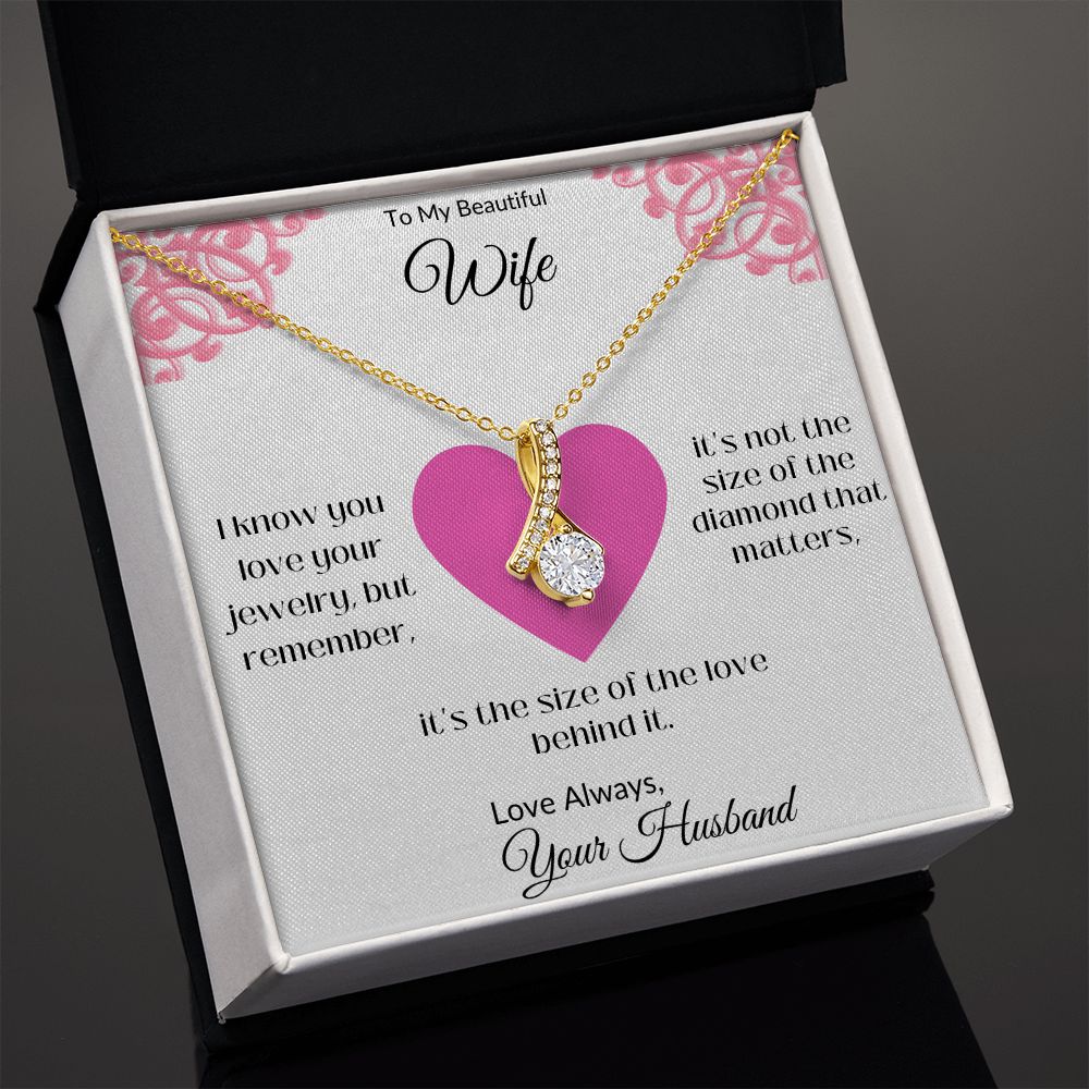 To My WIfe Petite Pendant Necklace