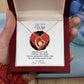 To My Wife Heart Necklace with Valentine's Day Poem In luxury Box 18k yellow gold finish