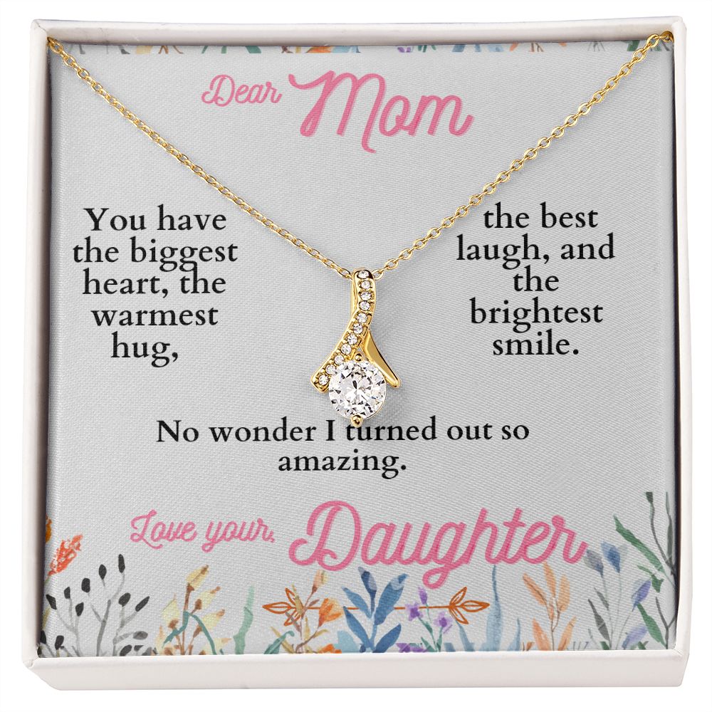Cute Message Card and Gift Necklace for Mom