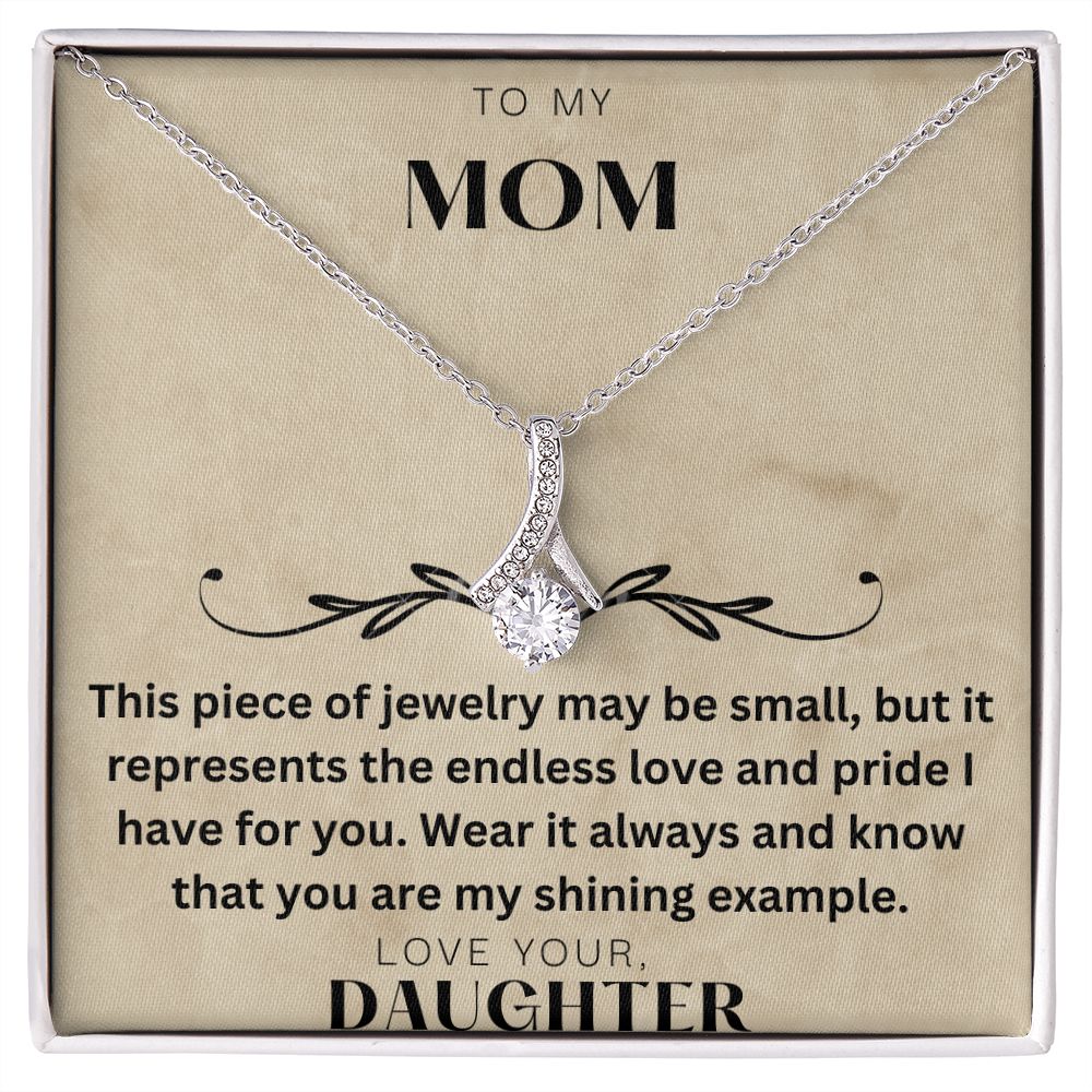 To My Mom Small Pendant Necklace