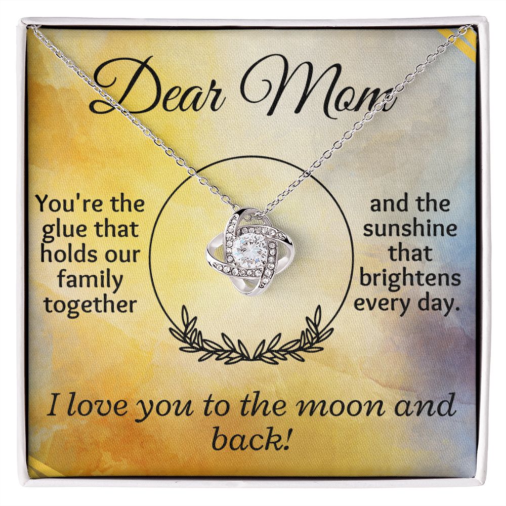 Gift Necklace To Mom: I Love You To The Moon and Back