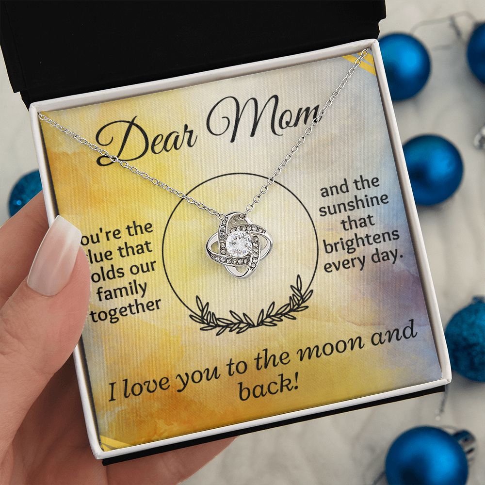 Gift Necklace To Mom: I Love You To The Moon and Back
