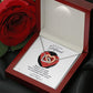 To My Girlfriend Interlocking Hearts Necklace with Love Poem