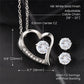 To My Mom Biggest Heart Necklace and Earrings